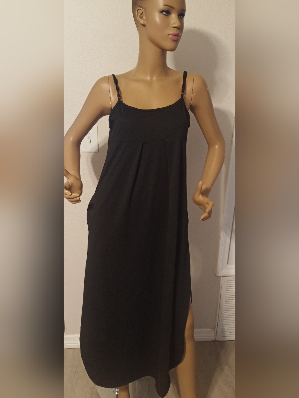 Black Spaghetti Strap Maxi Dress
